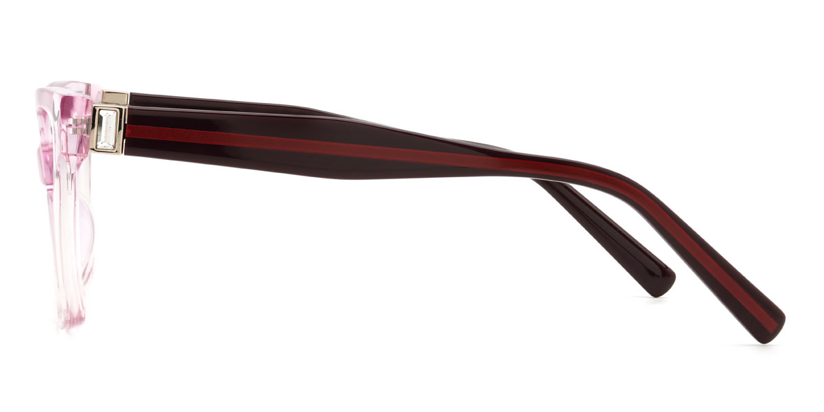 Világos rózsaszín Svetlana Szemüveg - Rectangle Glasses