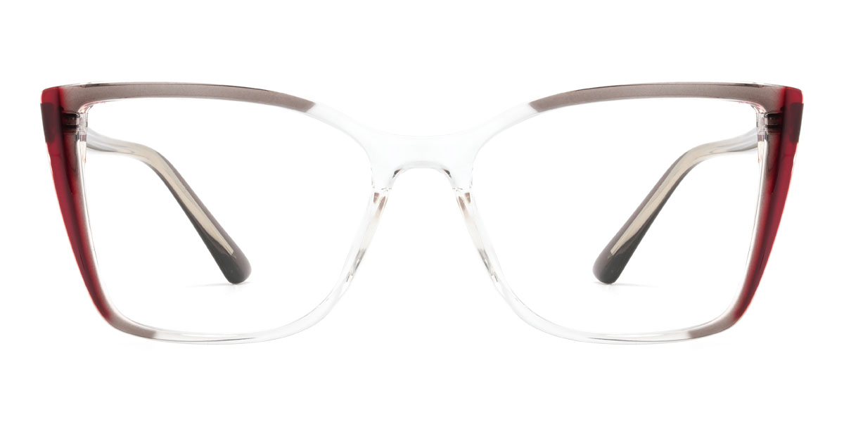 Szürke piros Dayami Szemüveg - Rectangle Glasses
