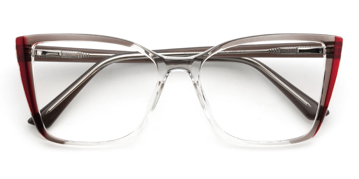 Szürke piros Dayami Szemüveg - Rectangle Glasses