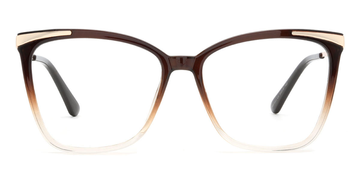Gradient Brown Kashmir - Square Glasses