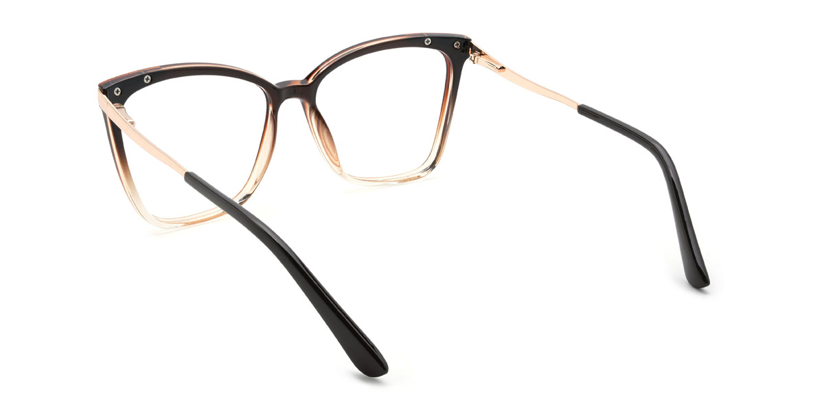 Gradient Brown Kashmir Glasses - Square Glasses