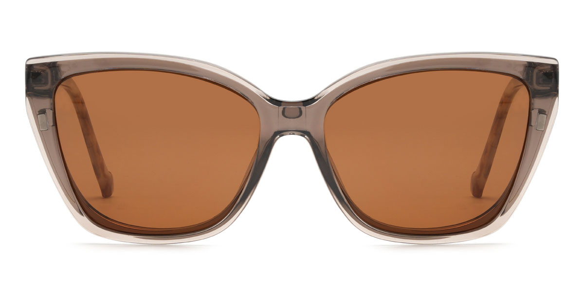 Szürke Evelyne Szemüveg - Rectangle Clip-On Sunglasses