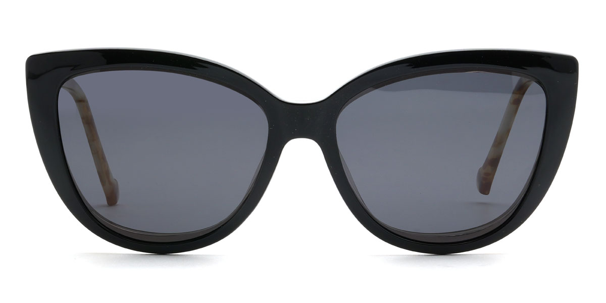 Szürke Evelyne Szemüveg - Rectangle Clip-On Sunglasses