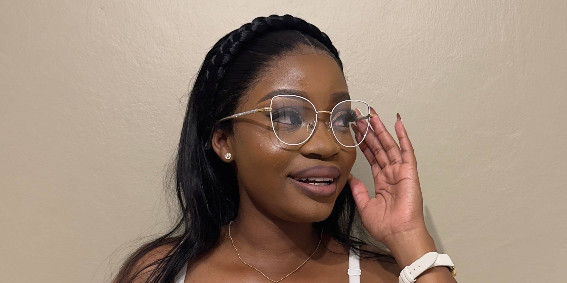 Gold White Amiri Glasses - Cat Eye Glasses