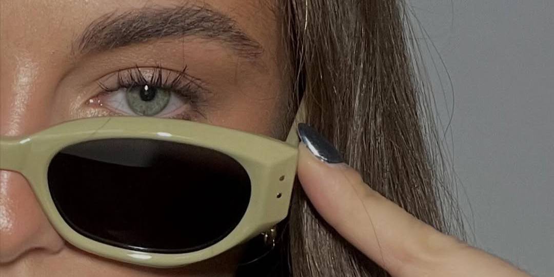 Krém zöld szürke Ryley Szemüveg - Oval Sunglasses