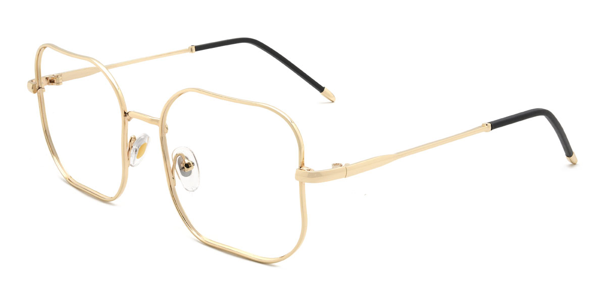 Gold Madigan Glasses - Square Glasses