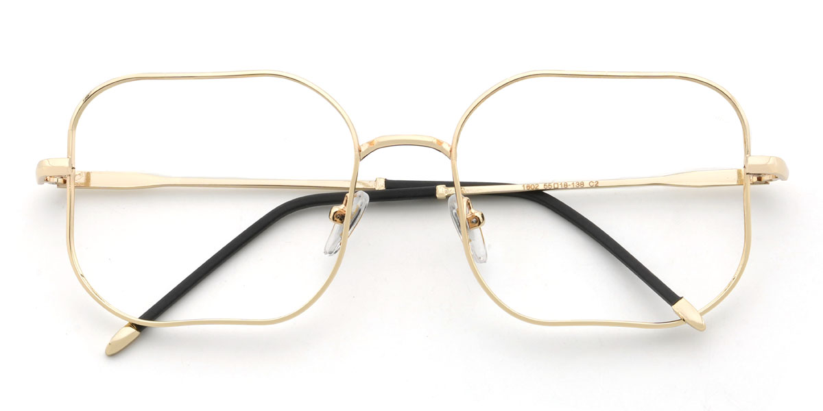 Gold Madigan Glasses - Square Glasses