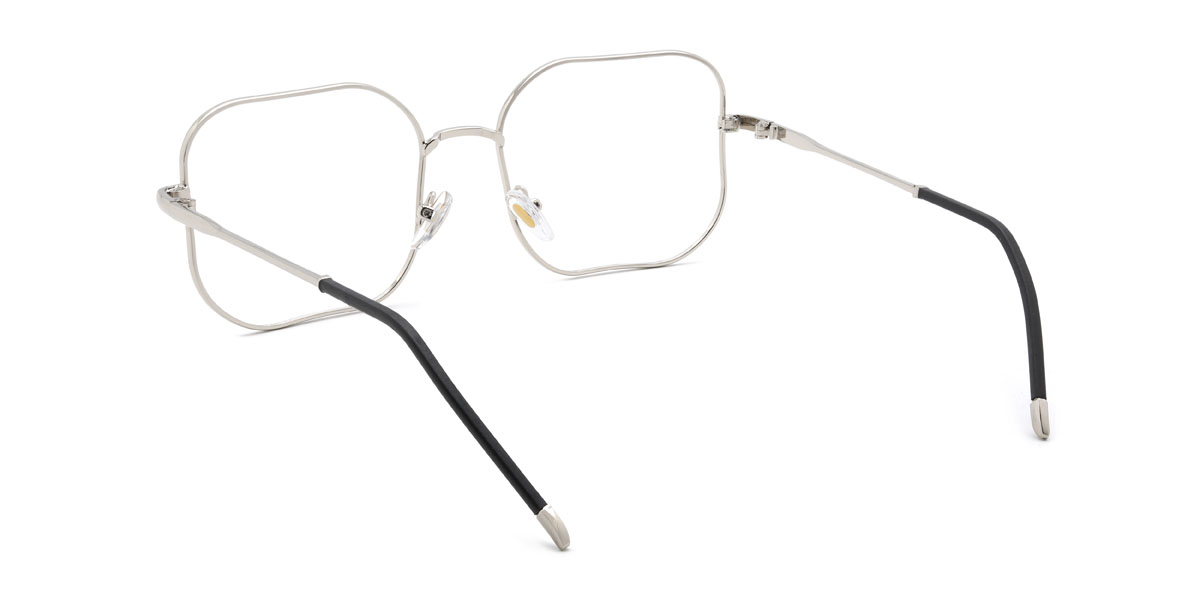 Silver Madigan Glasses - Square Glasses