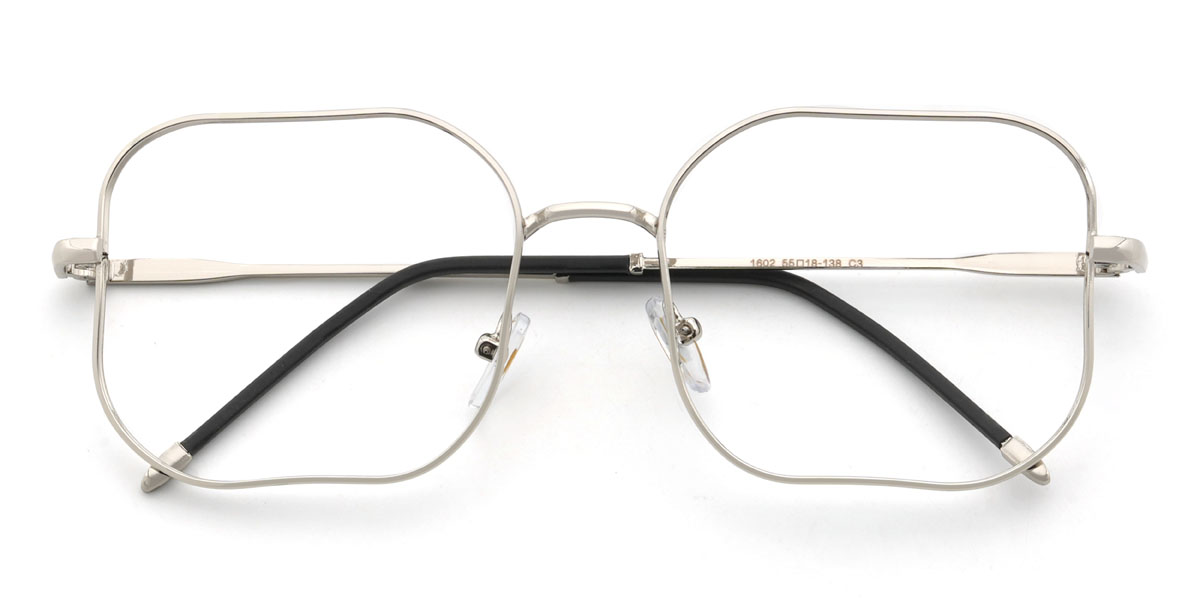 Silver Madigan Glasses - Square Glasses