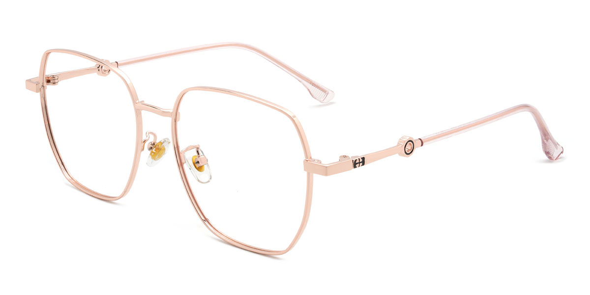 Rose Gold Jenae Glasses - Square Glasses