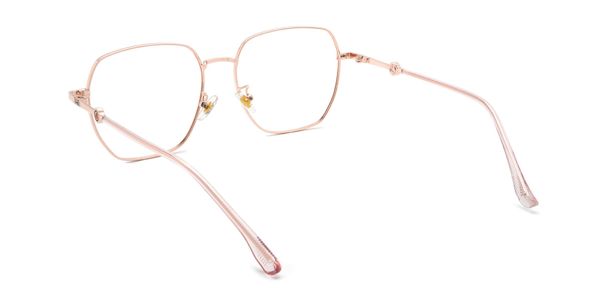 Rose Gold Jenae Glasses - Square Glasses