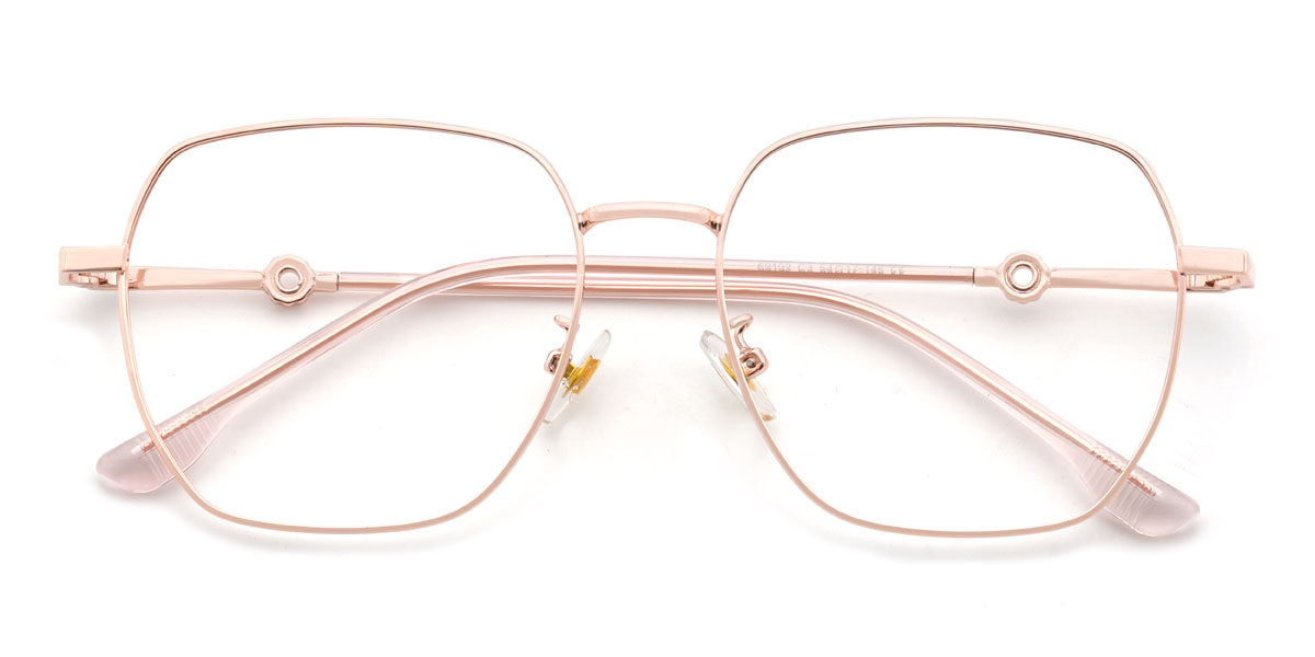 Rose Gold Jenae Glasses - Square Glasses