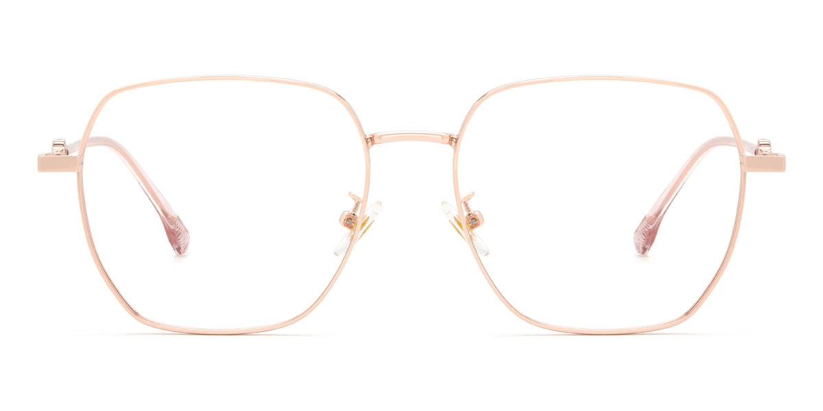 Rose Gold Jenae - Square Glasses