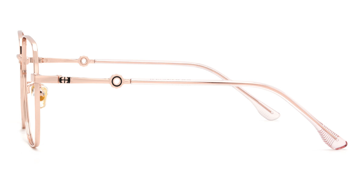 Rose Gold Jenae Glasses - Square Glasses