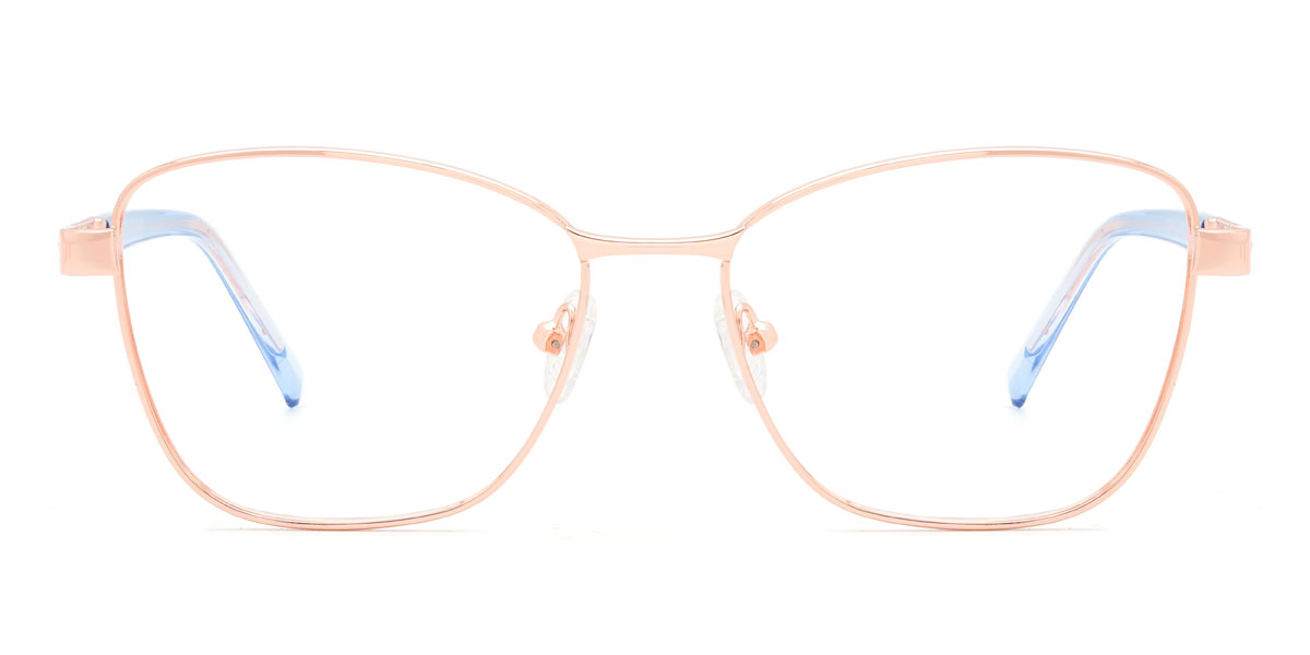 Rose Gold Lavina - Rectangle Glasses