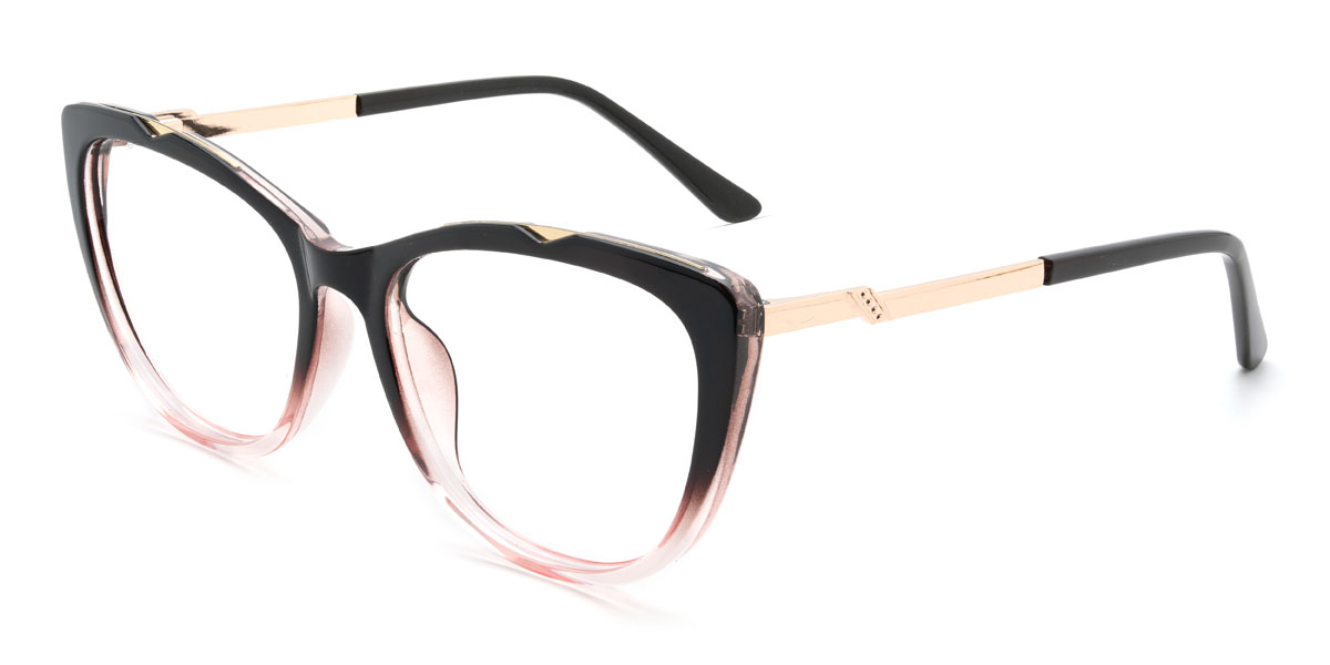 Preto Rosa Pietra Óculos - Cat Eye Glasses
