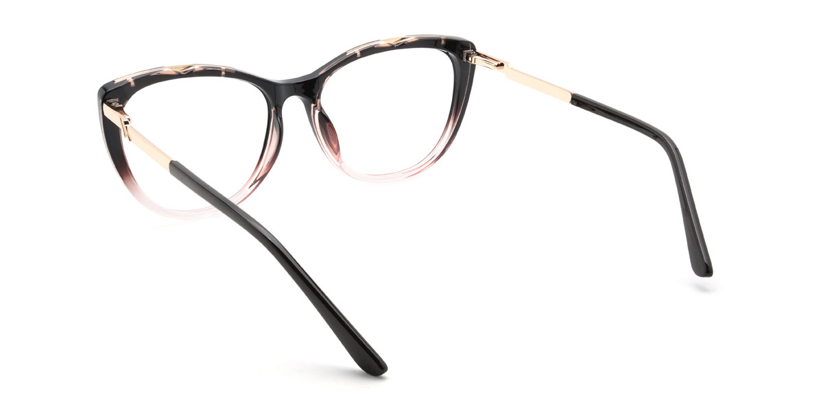 Preto Rosa Pietra Óculos - Cat Eye Glasses