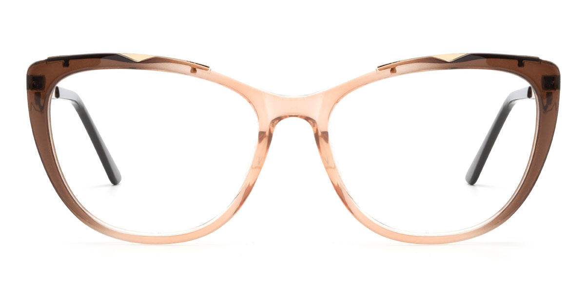 Orange Brown Pietra - Cat Eye Glasses