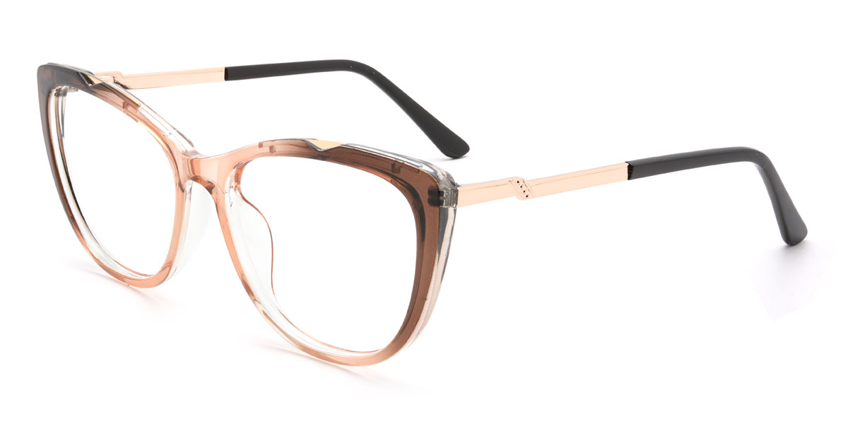 Orange Brown Pietra Glasses - Cat Eye Glasses