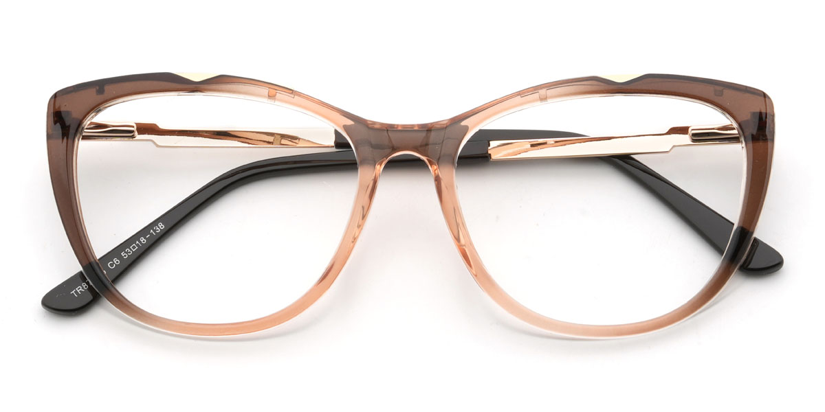 Orange Brown Pietra Glasses - Cat Eye Glasses