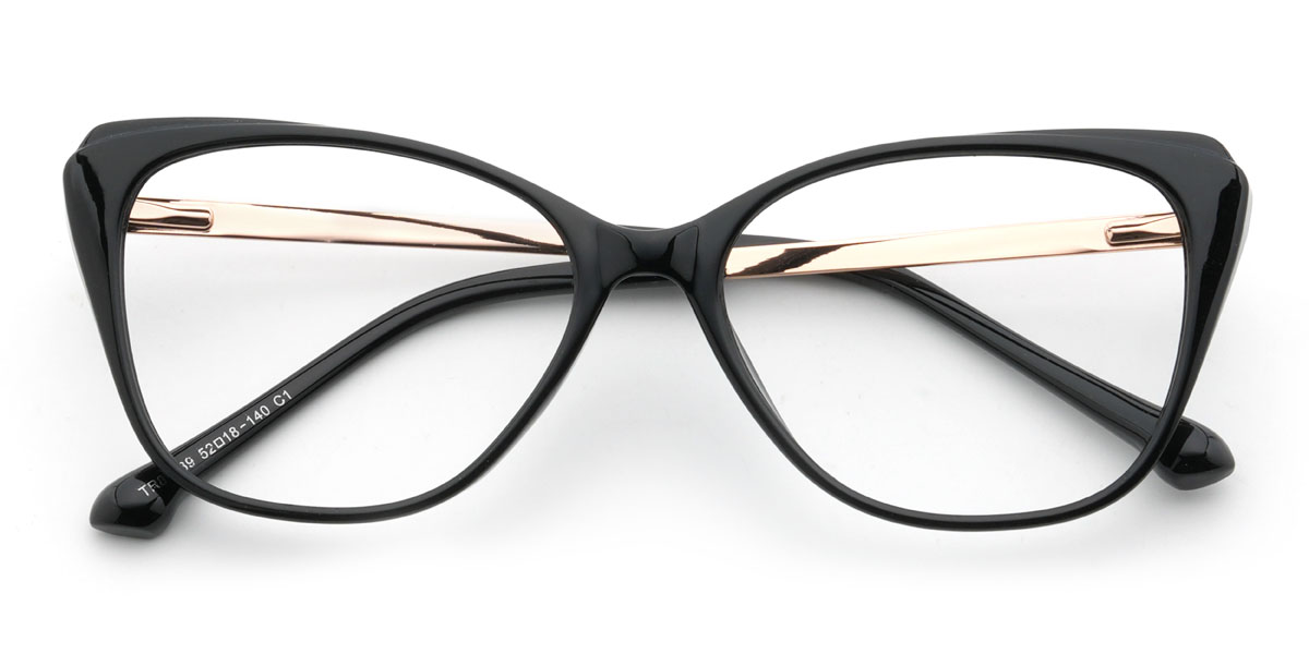 Negro Samreen Gafas - Cat Eye Glasses