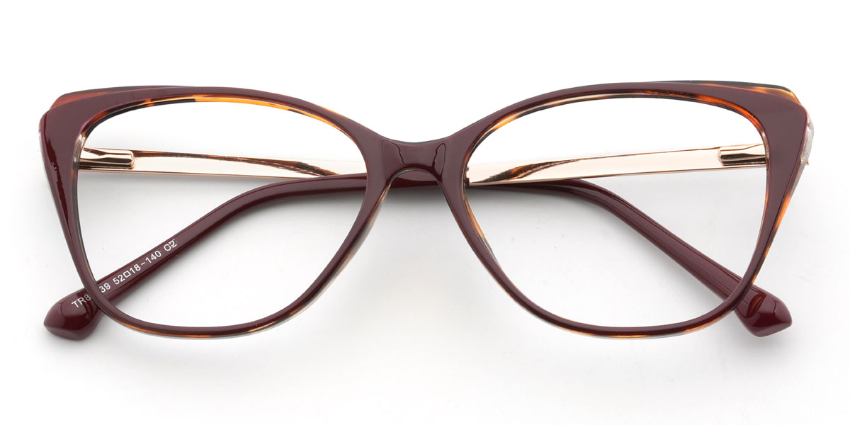 Bor teknősbéka Samreen Szemüveg - Cat Eye Glasses