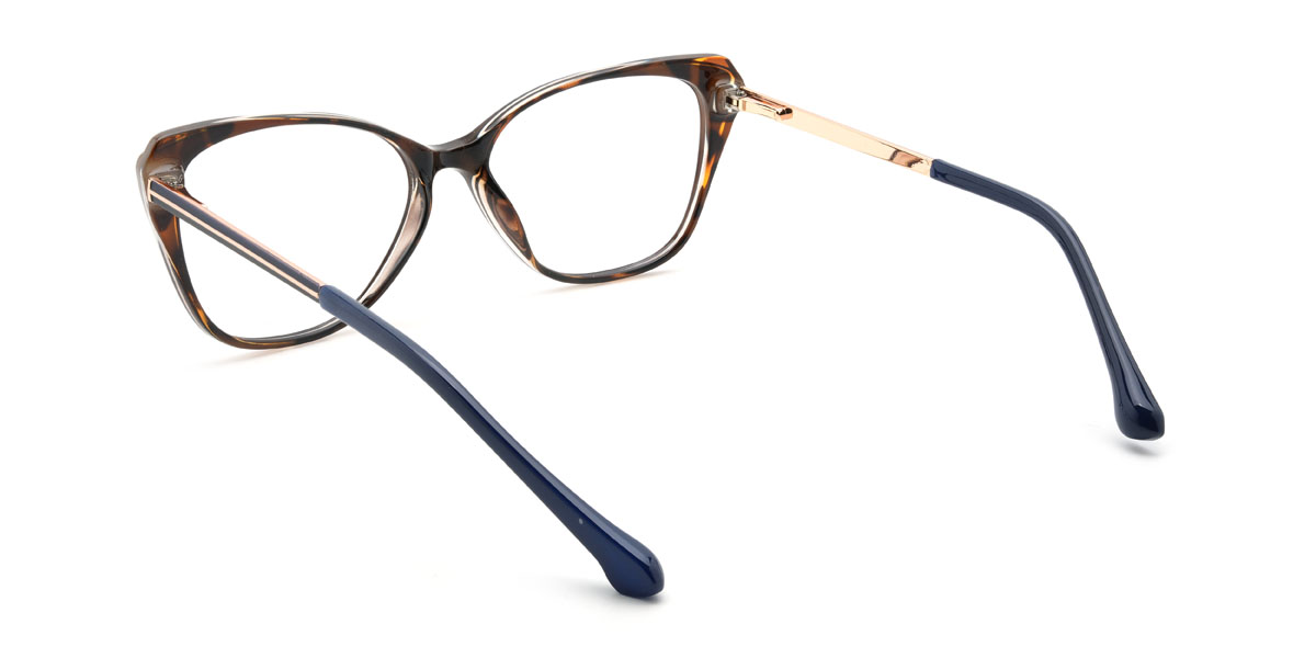 Azul Marino Azul Carey Samreen Gafas - Cat Eye Glasses