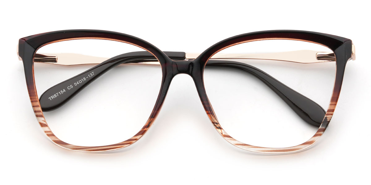 Brown Woodgrain Triana Glasses - Cat Eye Glasses