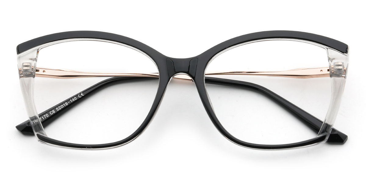 Negro Claro Yanira Gafas - Rectangle Glasses