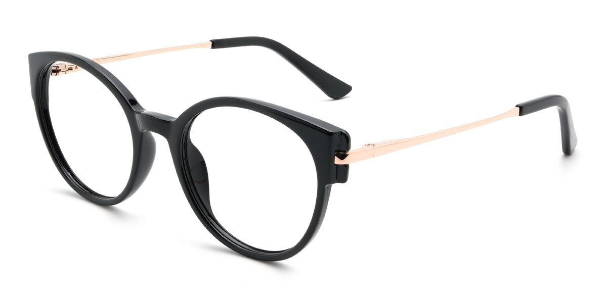 Black Zahava Glasses - Oval Glasses