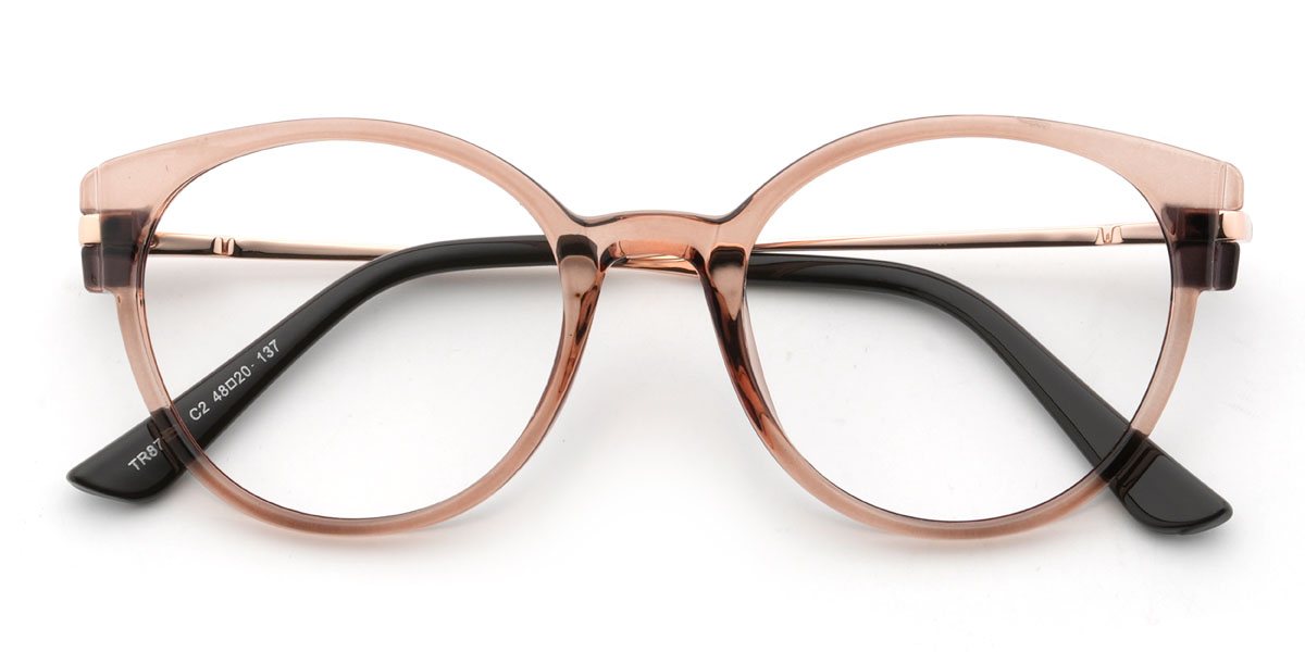 Coral Orange Zahava Glasses - Oval Glasses