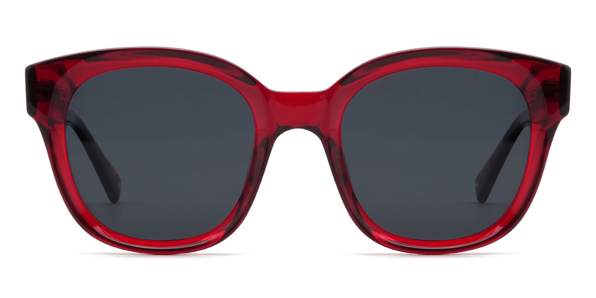 Piros szürke Hasna Szemüveg - Oval Sunglasses