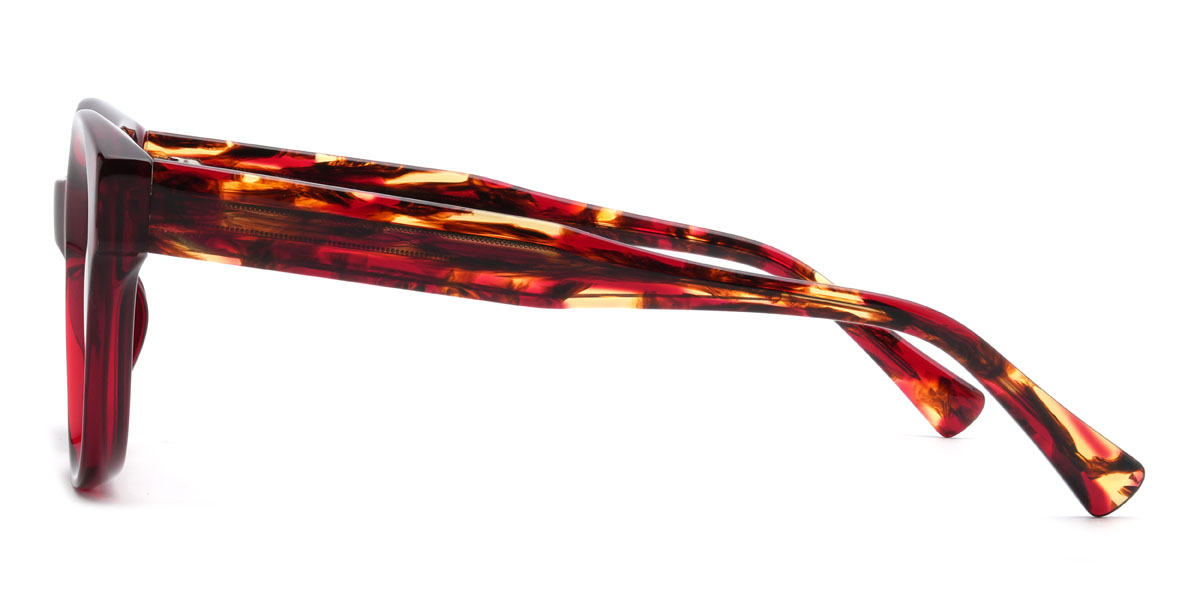 Piros szürke Hasna Szemüveg - Oval Sunglasses