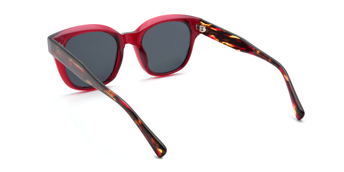 Piros szürke Hasna Szemüveg - Oval Sunglasses