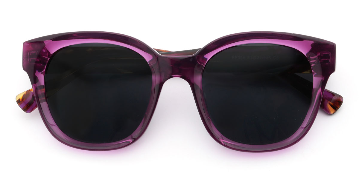 Lila szürke Hasna Szemüveg - Oval Sunglasses