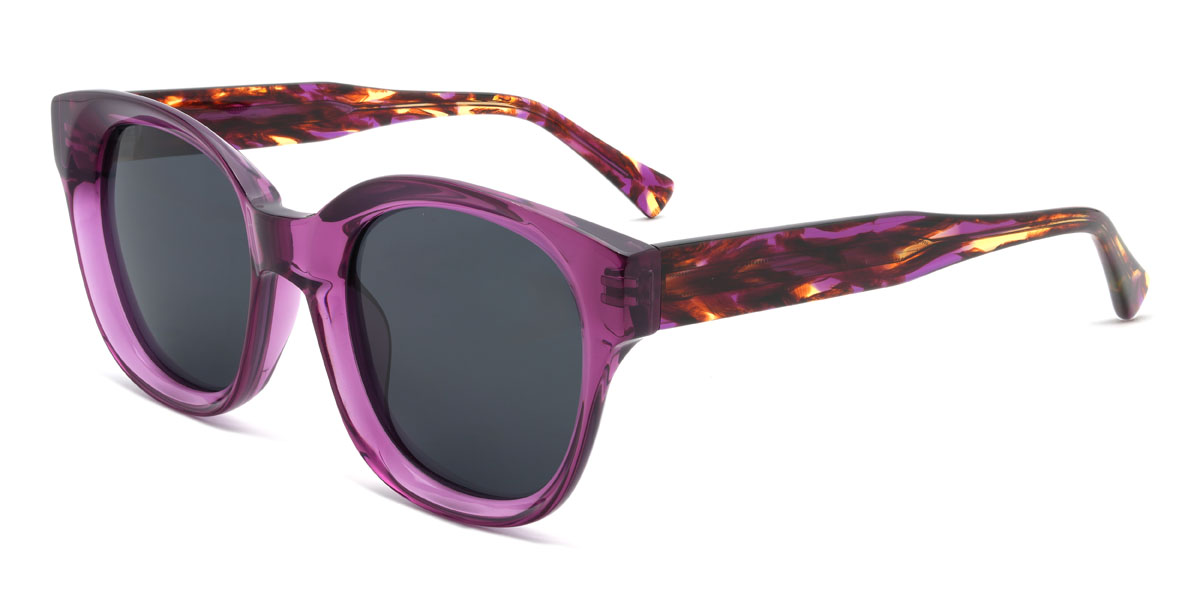 Lila szürke Hasna Szemüveg - Oval Sunglasses