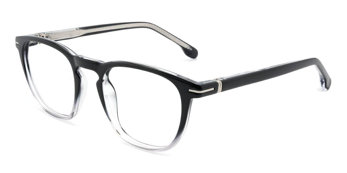 Fekete átlátszó Gertrude Szemüveg - Oval Glasses