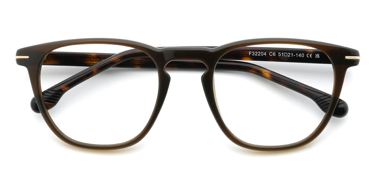 Olívzöld Gertrude Szemüveg - Oval Glasses