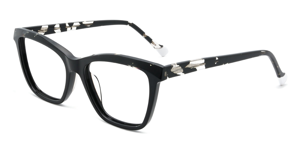 Black Marble Kassim Glasses - Cat Eye Glasses