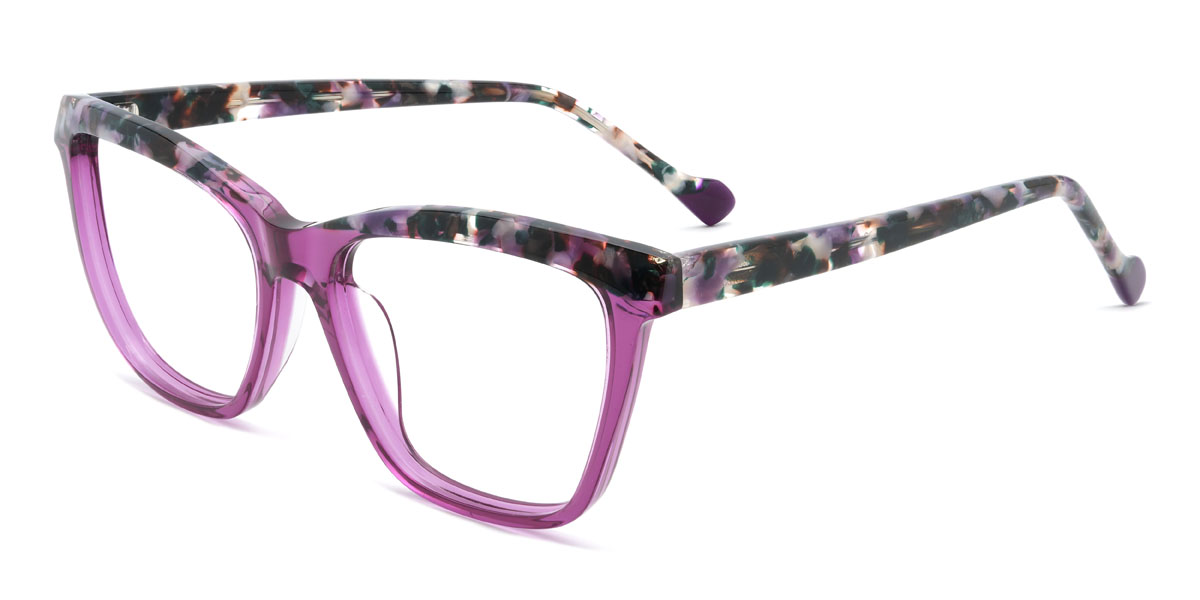 Lila teknősbéka Kassim Szemüveg - Cat Eye Glasses