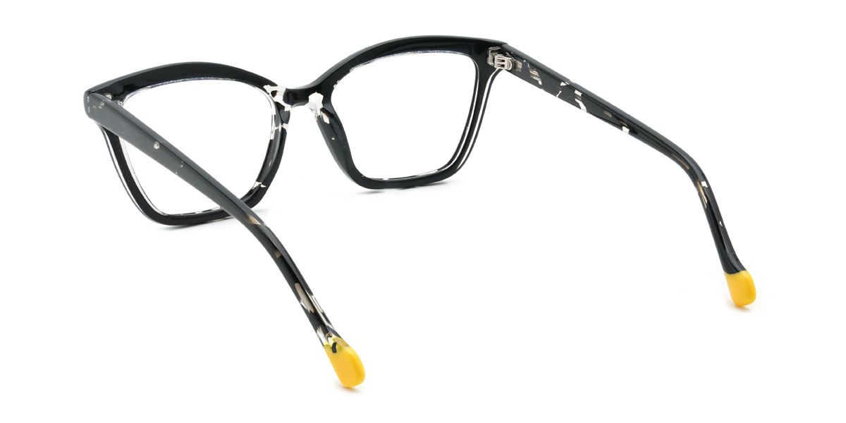 Black Marble Gotti Glasses - Cat Eye Glasses