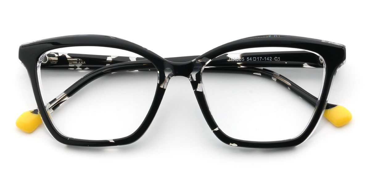 Black Marble Gotti Glasses - Cat Eye Glasses