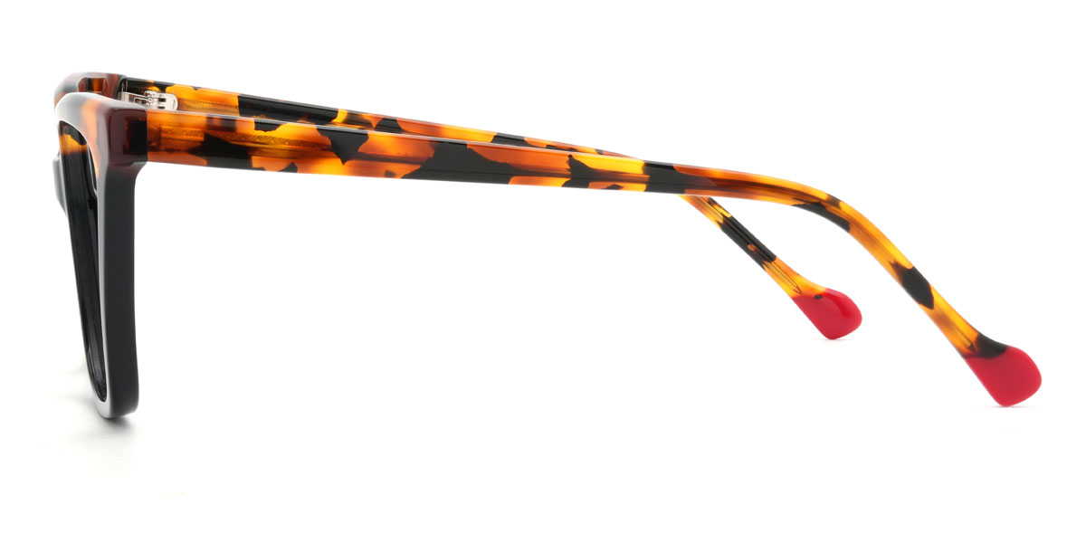 Black Tortoiseshell Lizandro Glasses - Rectangle Glasses