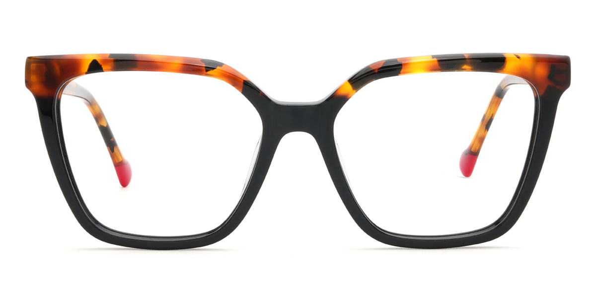 Black Tortoiseshell Lizandro - Rectangle Glasses