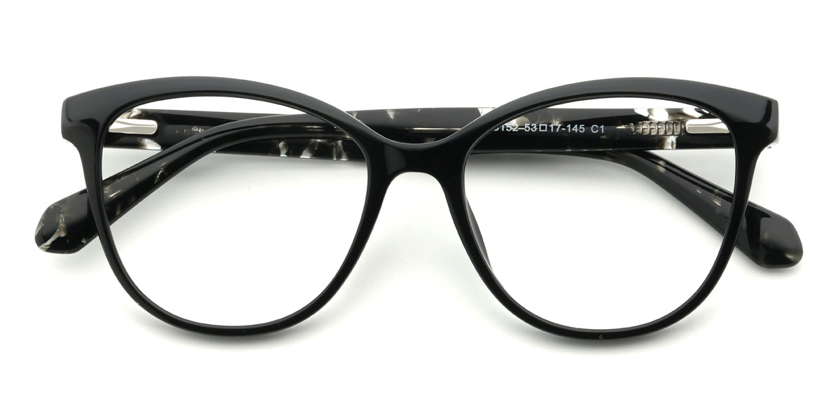 Black Versai Glasses - Oval Glasses