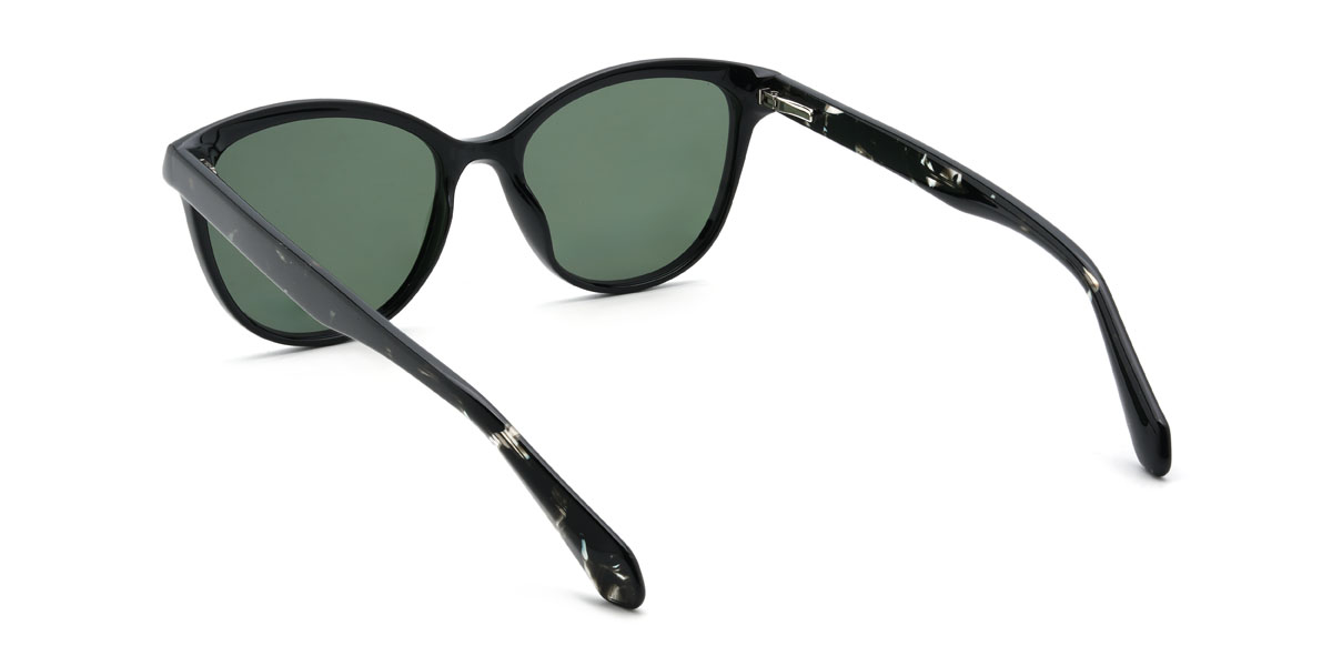Negro Verde Oscuro Ulisses Gafas - Oval Sunglasses