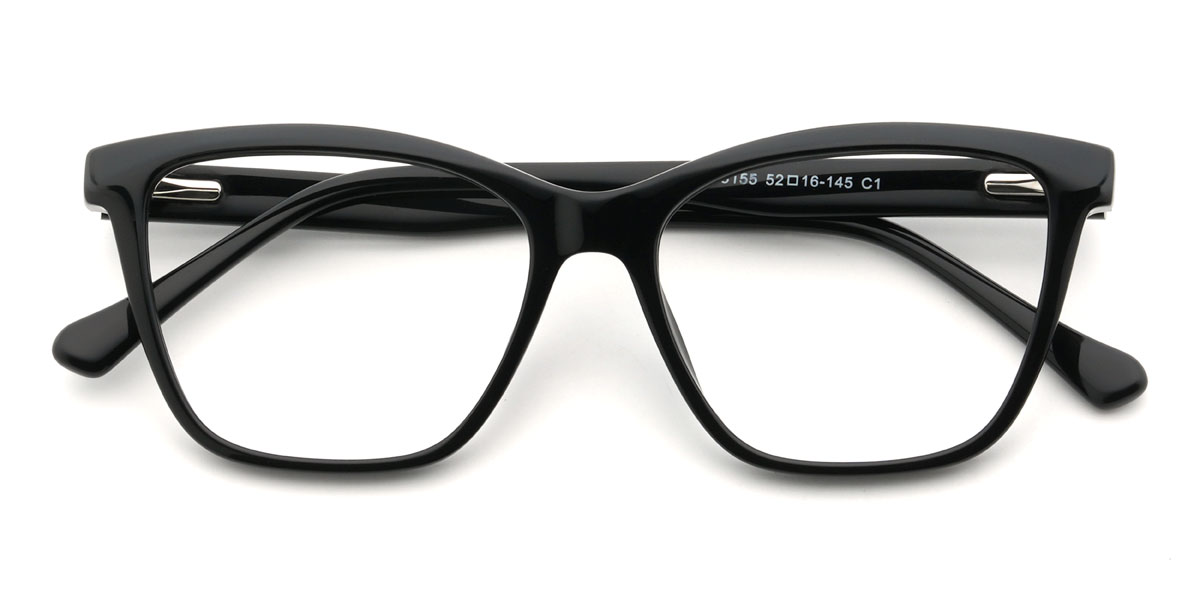 Black Edgardo Glasses - Rectangle Glasses