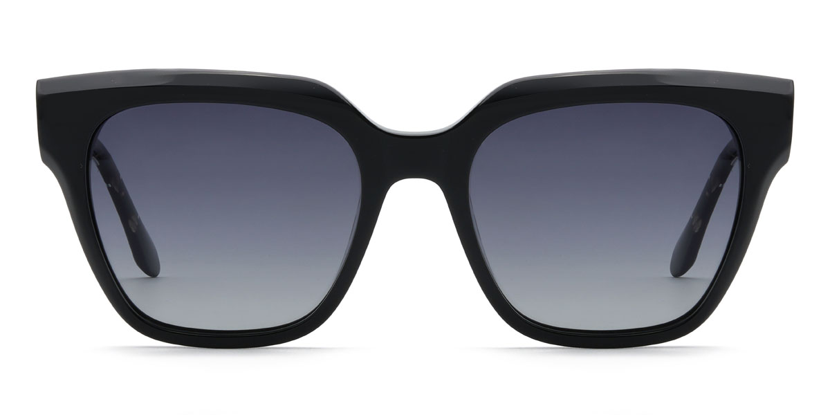 Black Gradual Grey Maksym - Square Sunglasses