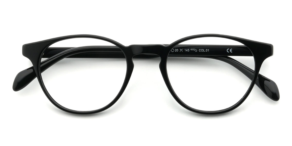 Black Adriaan Glasses - Oval Glasses