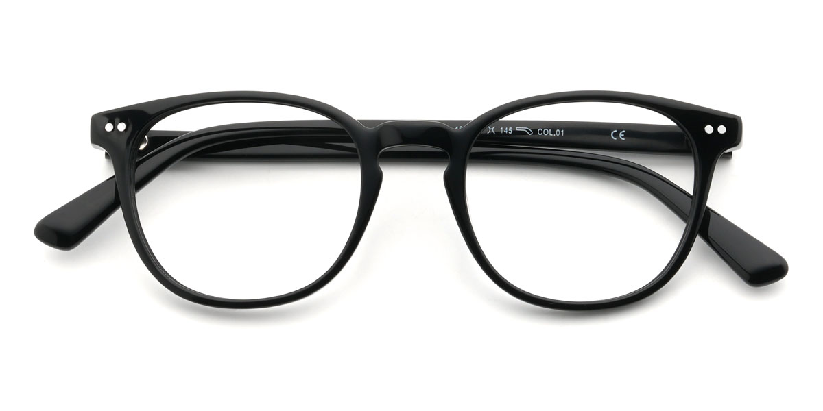 Black Shihab Glasses - Oval Glasses